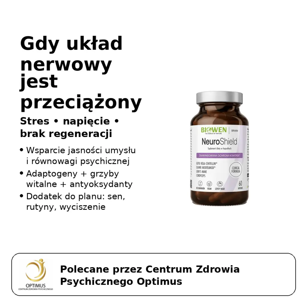 Suplement NeuroShield wspierajacy uklad nerwowy w stresie i przeciazeniu