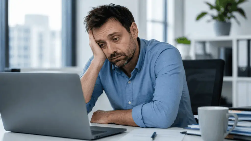 Mężczyzna z problemami ze snem – pomoc psychologiczna