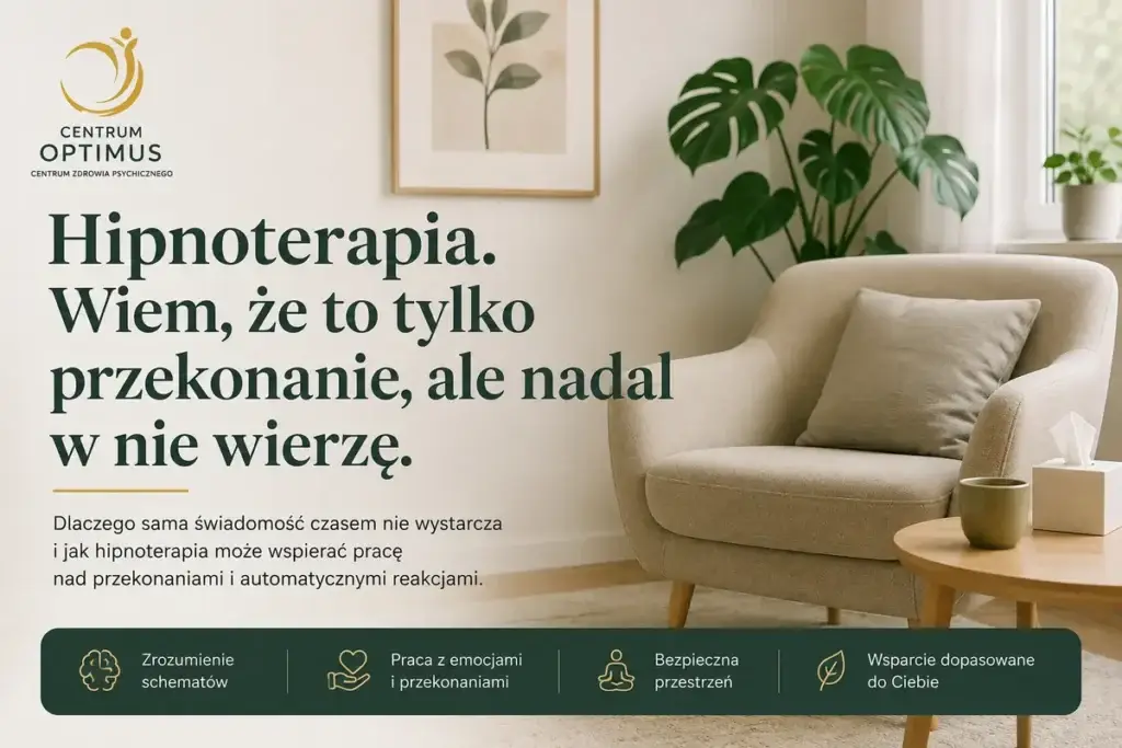 Hipnoterapia i praca z przekonaniami – Centrum Optimus Poznań